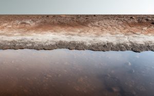 Agua en contraste con tierra