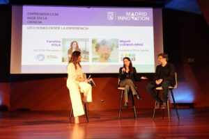 Mesa emprendimiento tecnológico y científico en evento Tech Transfer Madrid Innovation 